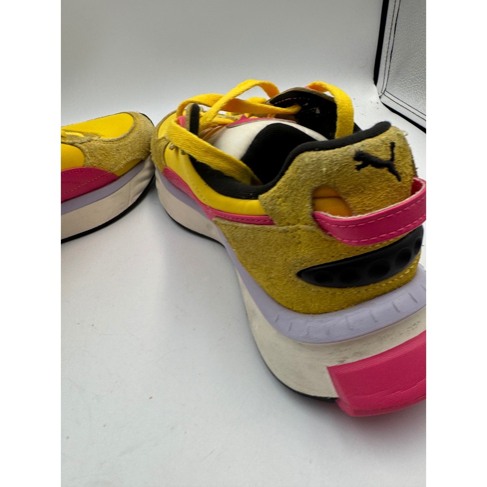 Puma Cruise Rider Yellow Pink Lavender Colorblock Platform Sneakers Womens - Picture 6 of 10